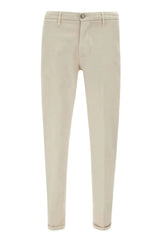 Pantaloni chino da uomo Re Hash in gabardina fronte beige