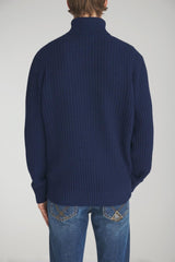 Roy Roger’s dolcevita uomo WAFFLE in lana merino