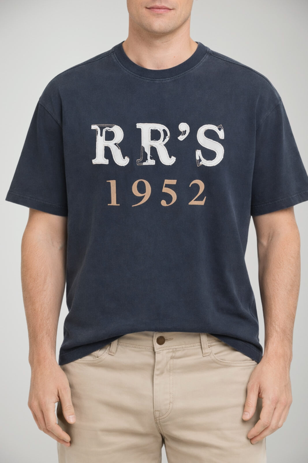 Roy Roger’s T-shirt Uomo in jersey con patch / Navy