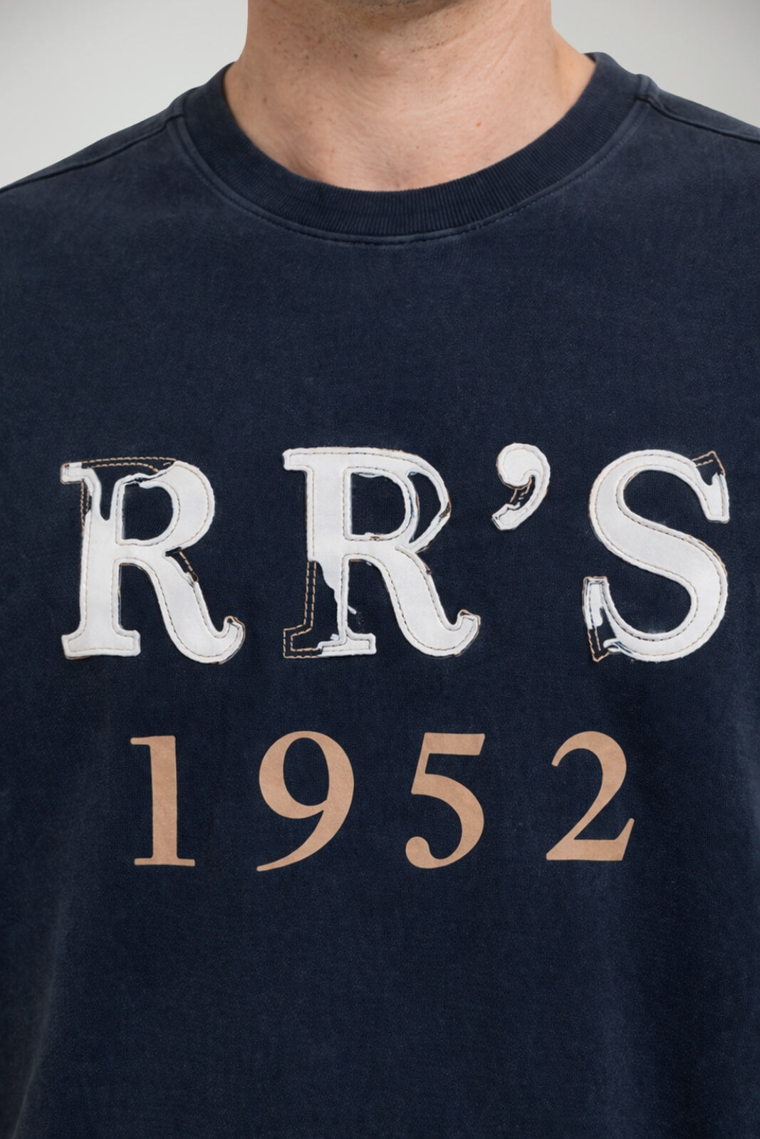 Roy Roger’s T-shirt Uomo in jersey con patch / Navy