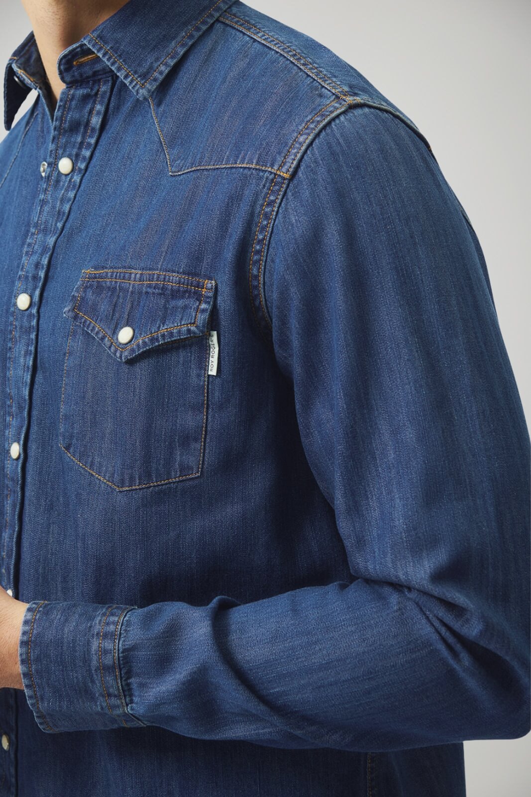 Camicia overshirt in denim da uomo Roy Roger's