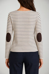 Roy Rogers Maglia Donna Rigata con toppe
