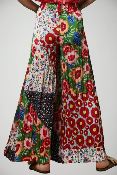 Pantalones palazzo para mujer con efecto plisado de High Everyday Couture