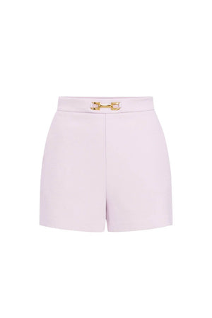 Elisabetta Franchi women's crepe shorts with clip and flaps