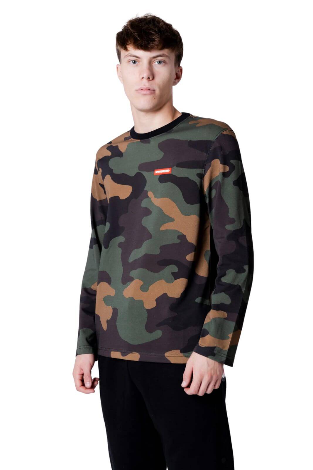 Sprayground men's T Shirt CAMO IN MY TEETH LONG T SHIRT