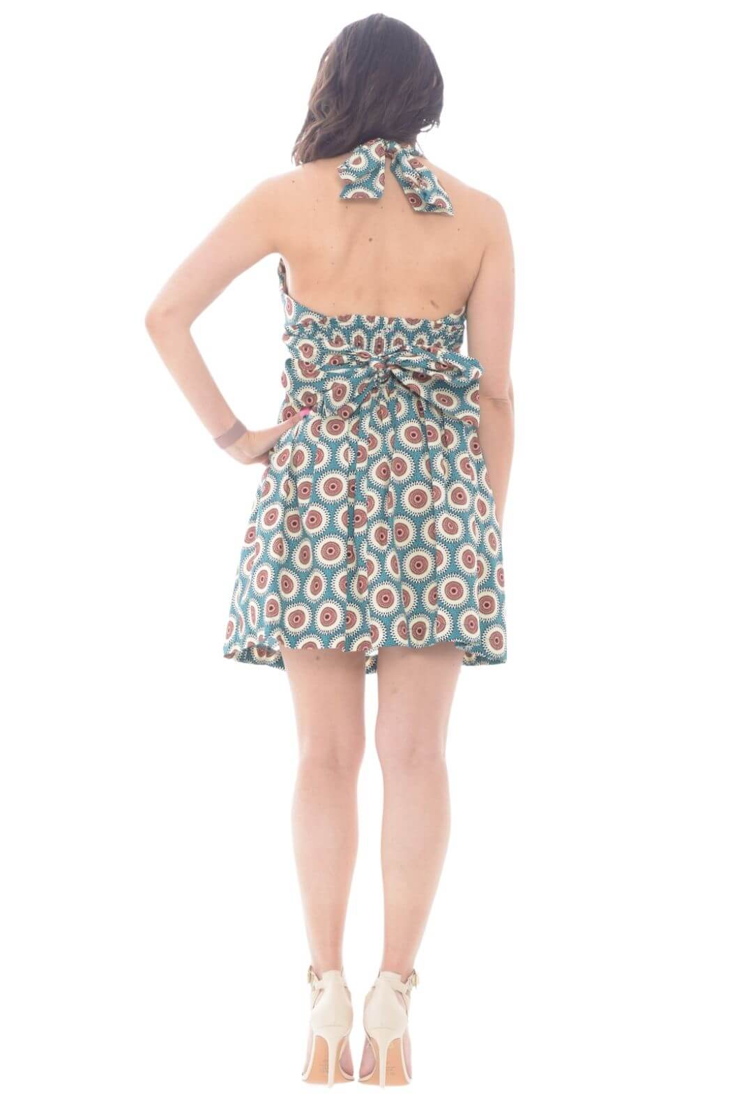Le Sarte del Sole Women's dress with lacing at the back of the neck