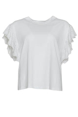 Le Sarte del Sole women's blouse with San Gallo lace sleeves