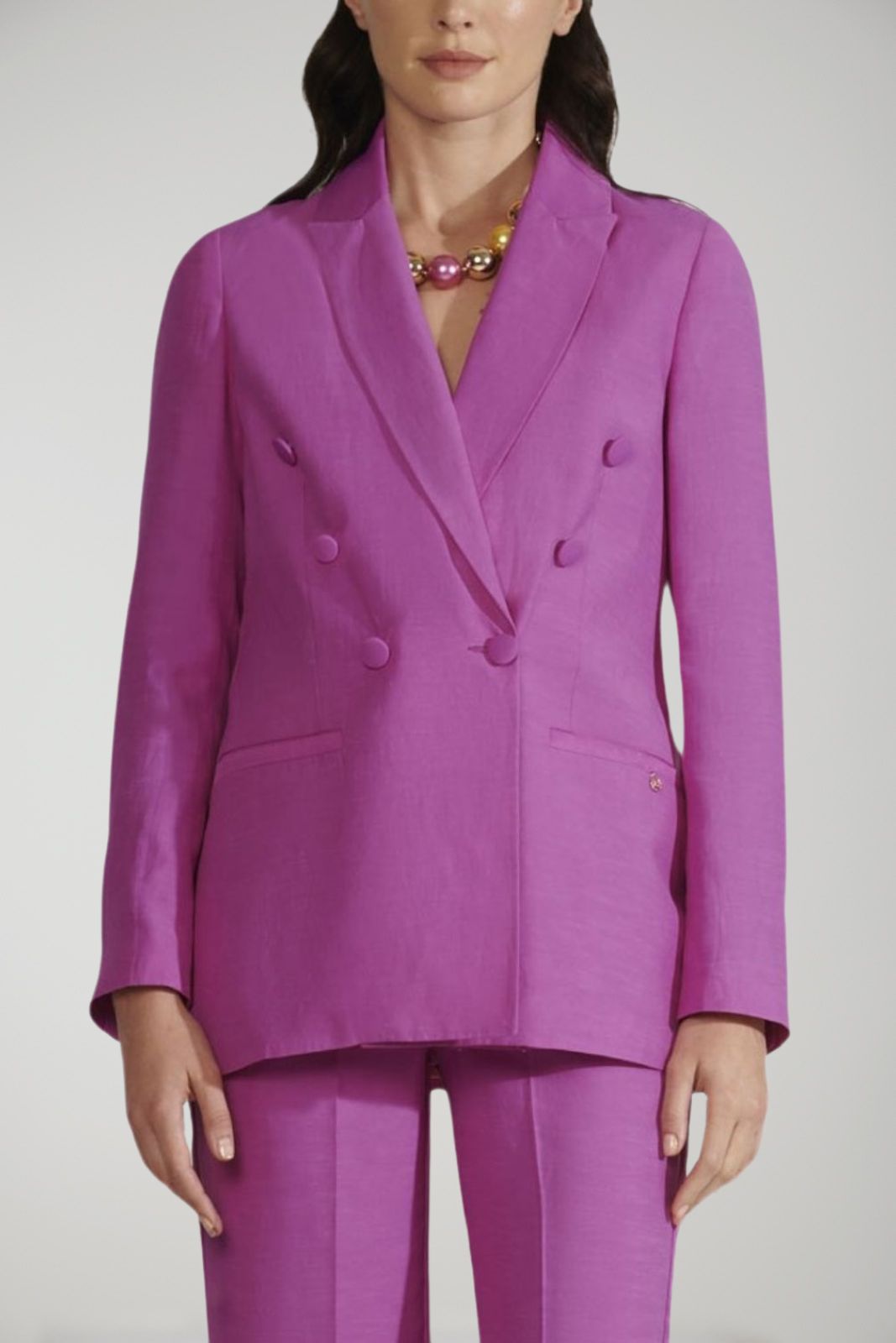 Le Sarte del Sole women's linen blend suit