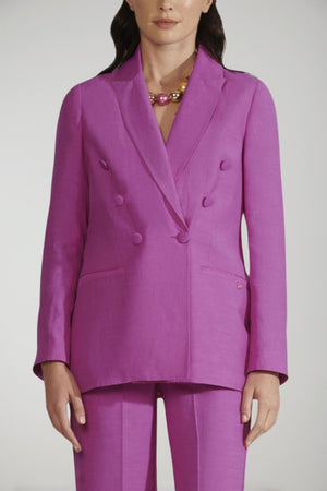 Le Sarte del Sole women's linen blend suit