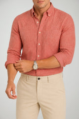 Sartori Camicia Uomo in Misto Lino con Taschino