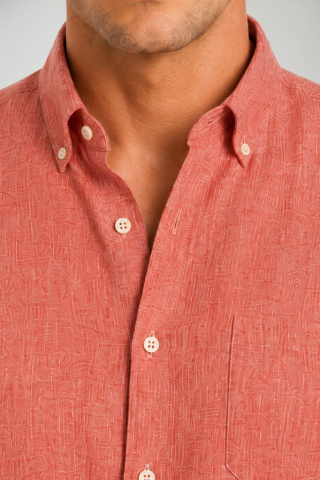 Sartori Camicia Uomo in Misto Lino con Taschino