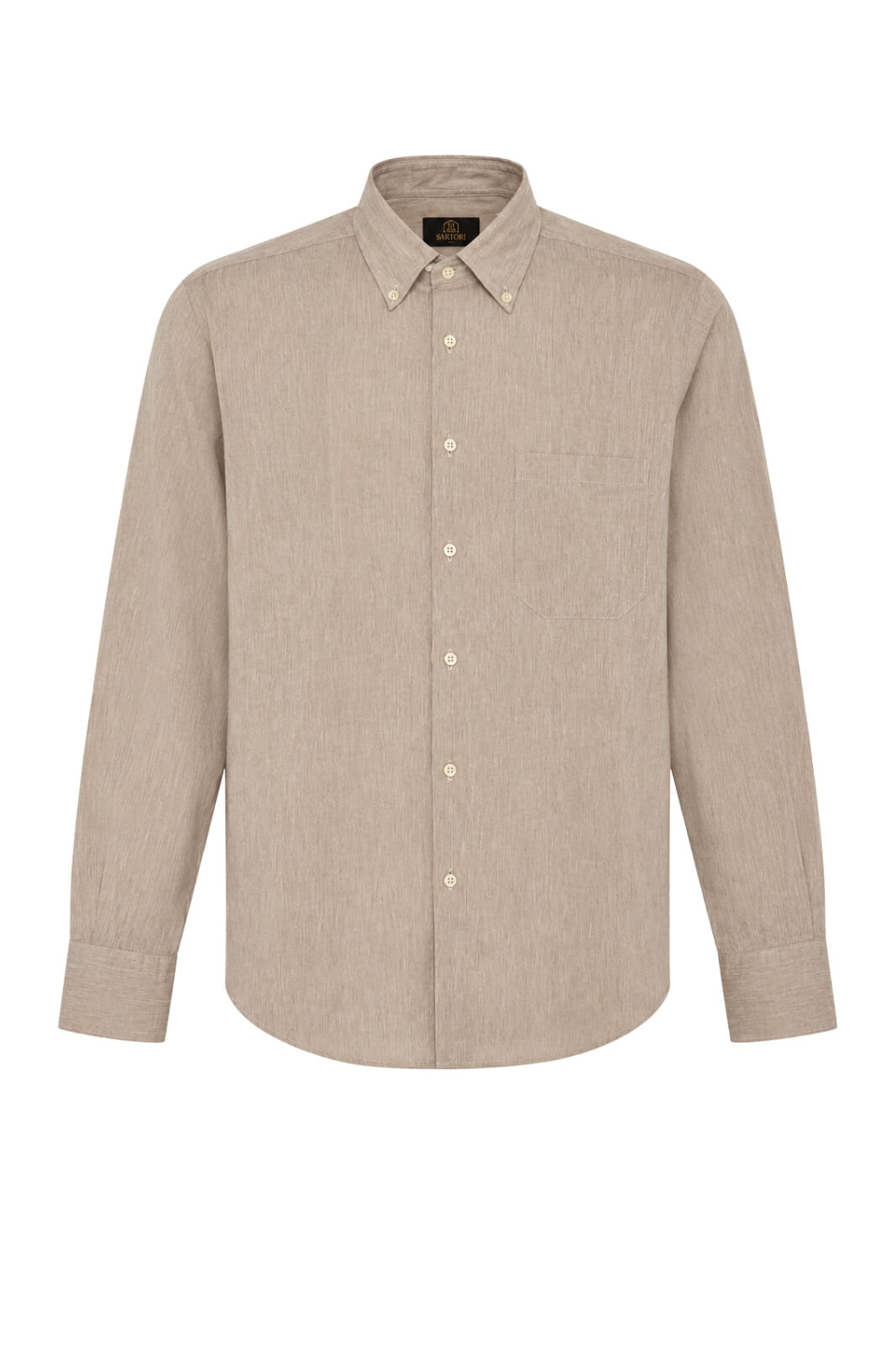 Sartori Camicia Uomo in Misto Lino con Taschino