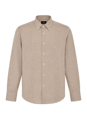 Sartori Camicia Uomo in Misto Lino con Taschino