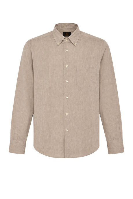 Sartori Camicia Uomo in Misto Lino con Taschino
