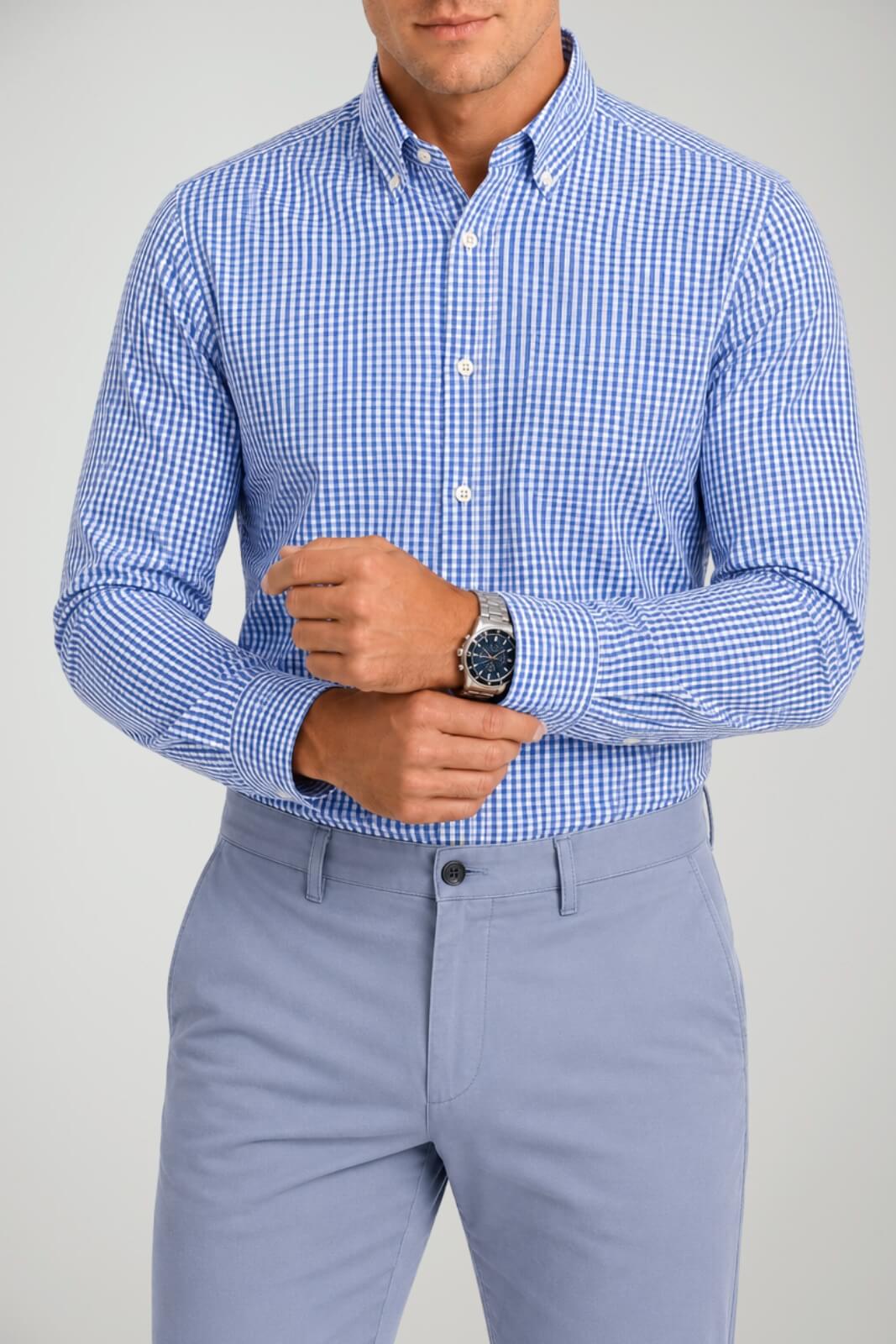 Sartori Camicia Uomo a Quadri con Taschino