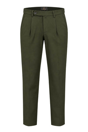 Sartori Pantaloni Uomo Chino con Pinces in Misto Cotone
