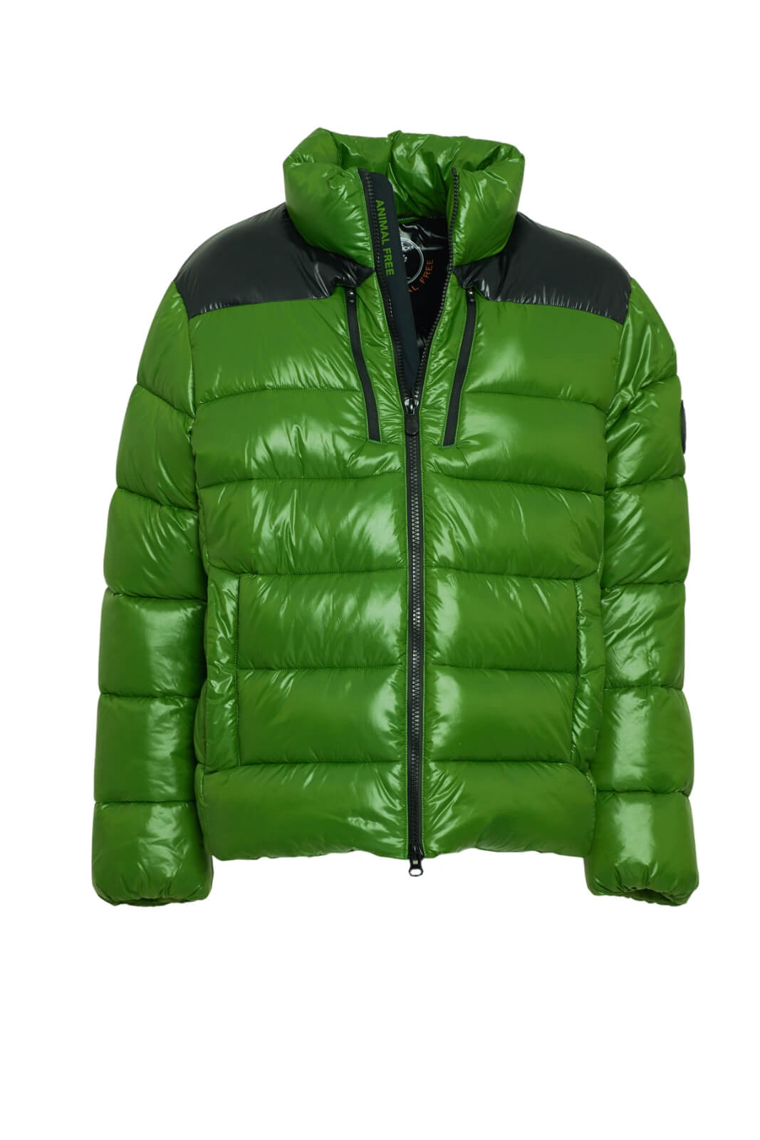Piumino corto puffer da uomo Save the duck fronte verde