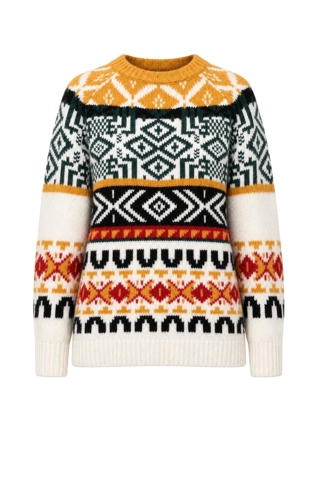 Semicouture Maglia Donna con Fantasia Jacquard in Misto Alpaca