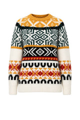 Semicouture Maglia Donna con Fantasia Jacquard in Misto Alpaca