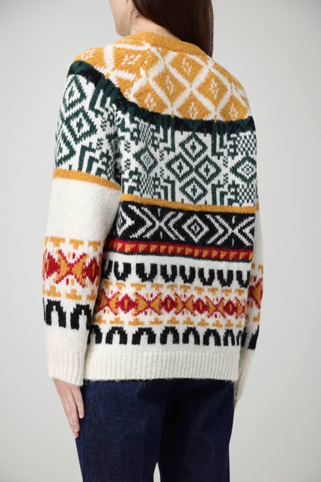 Semicouture Maglia Donna con Fantasia Jacquard in Misto Alpaca