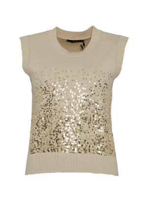 Seventy maglia gilet paillettes fronte