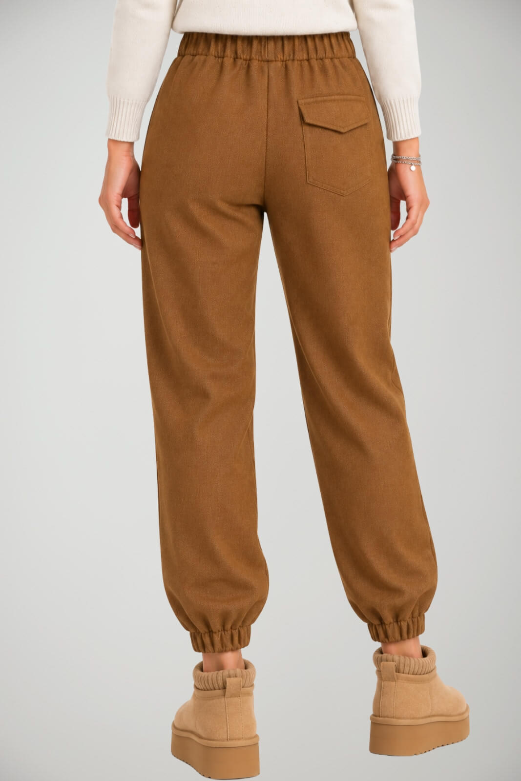 Sfizio Pantaloni Donna Spigati Slip On