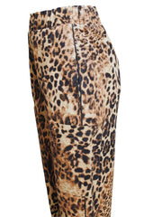 Pantalone donna cargo stampa animalier dettaglio