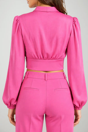 Silence Limited Blusa Donna Crop Arricciata