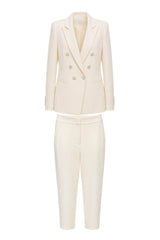 Tailleur da donna Silence con giacca doppioppetto e pantalone