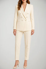 Tailleur da donna Silence con giacca doppioppetto e pantalone