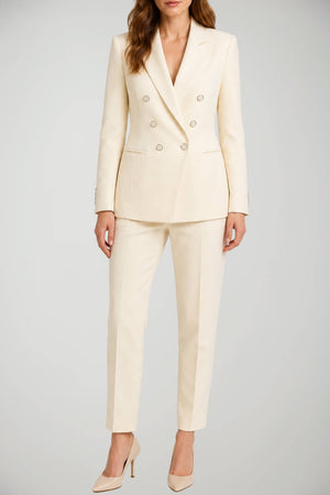 Tailleur da donna Silence con giacca doppioppetto e pantalone