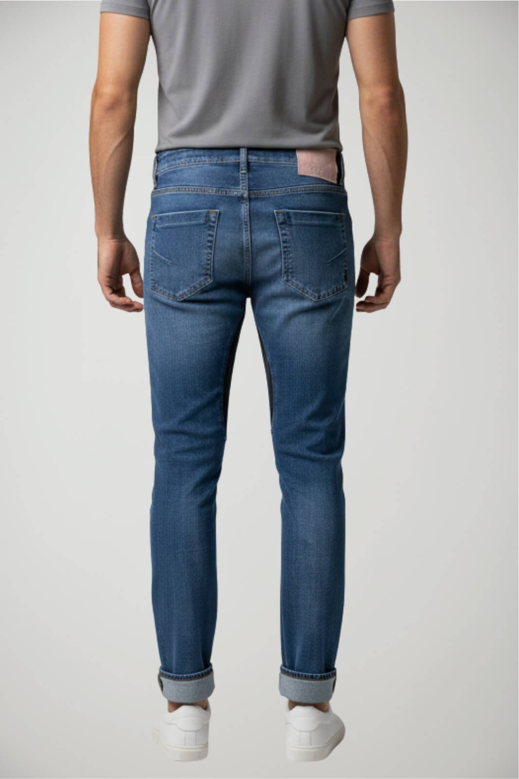 Jeans da uomo Siviglia con toppe in alcantara e cinque tasche