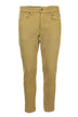 Pantaloni da uomo Siviglia in gabardina con toppe in alcantara fronte colore cammello