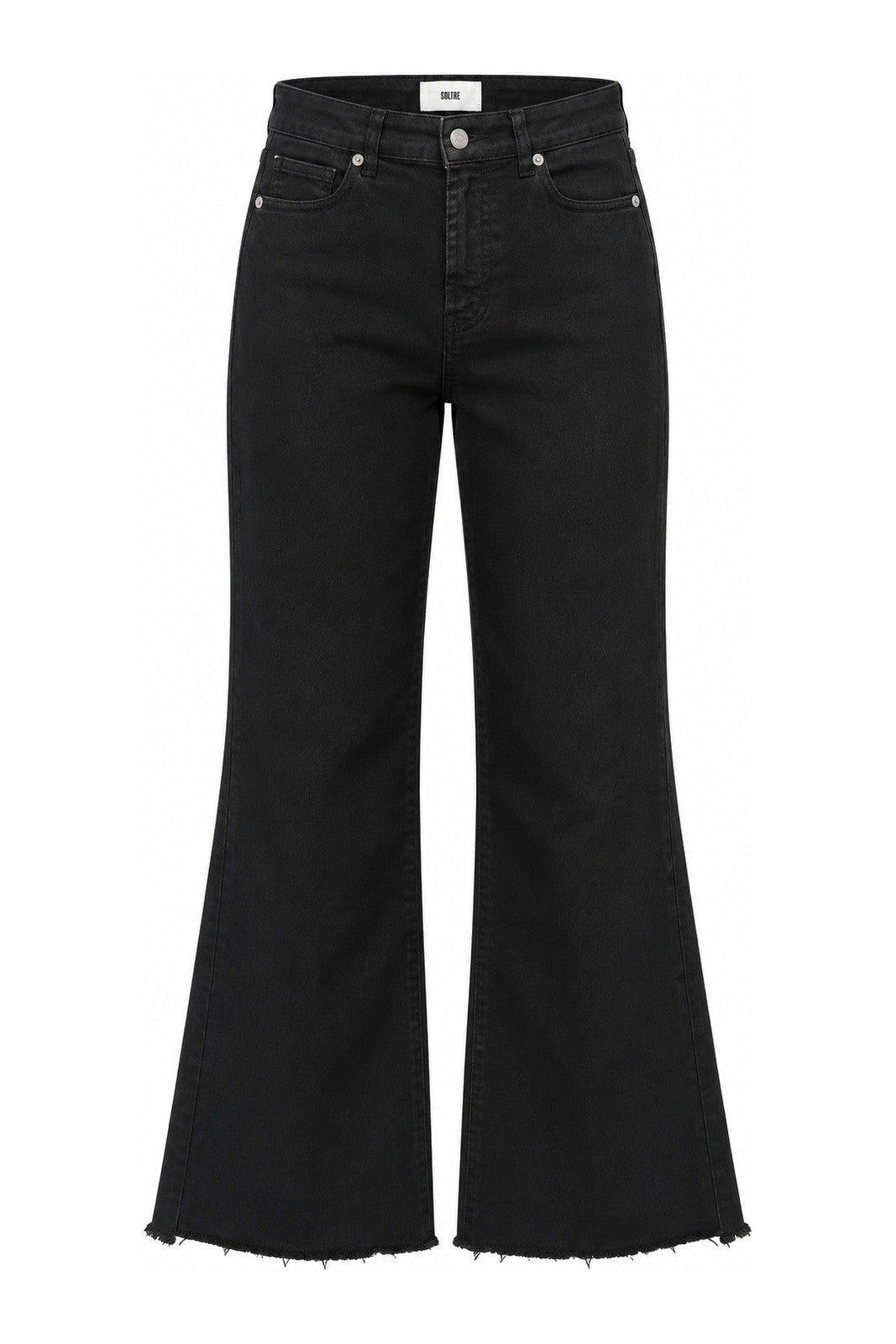 Solotre Pantaloni Donna Cinque Tasche a Zampa in Cotone