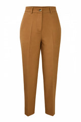 Solotre Pantaloni Donna Vita Alta in Crepe