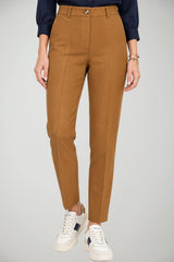 Solotre Pantaloni Donna Vita Alta in Crepe