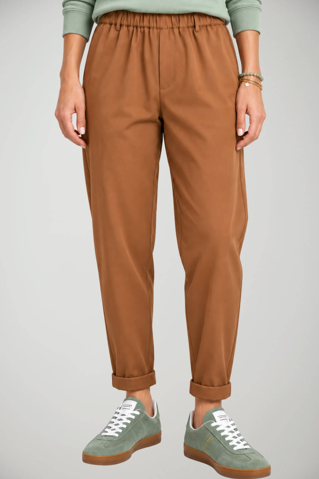 Solotre Pantaloni Donna Vita Elastica