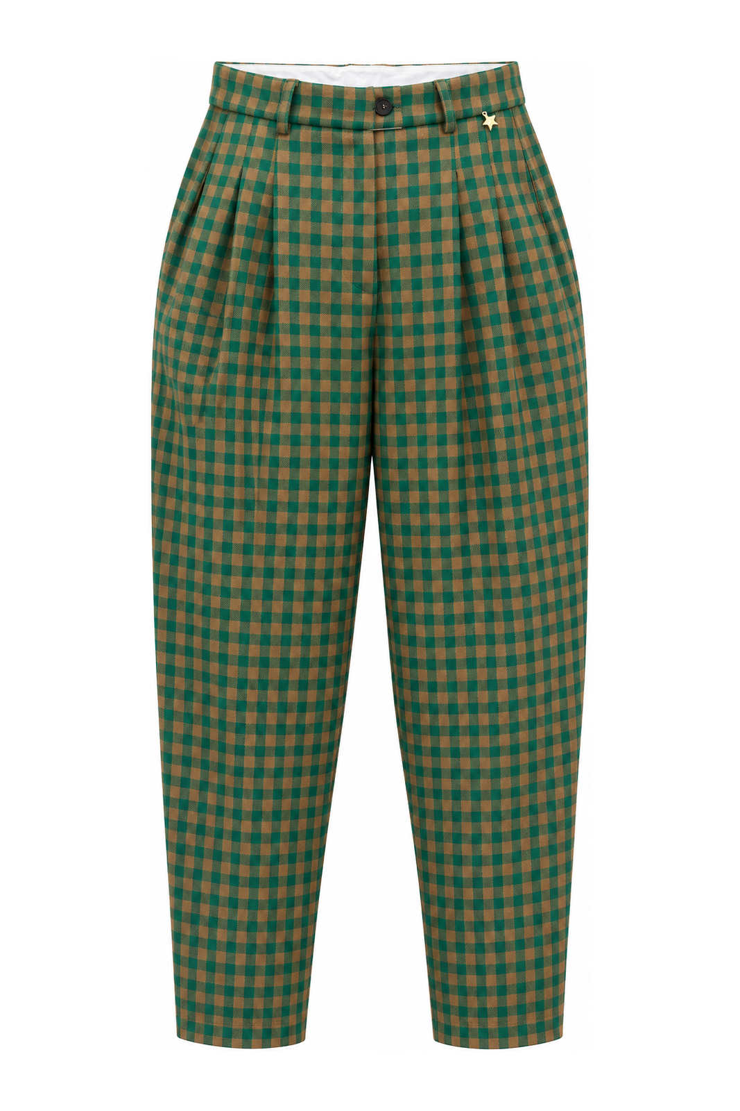 Souvenir Pantaloni Donna a quadri con doppia pences