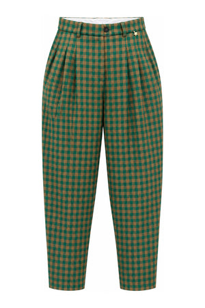 Souvenir Pantaloni Donna a quadri con doppia pences