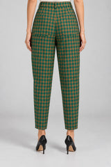 Souvenir Pantaloni Donna a quadri con doppia pences