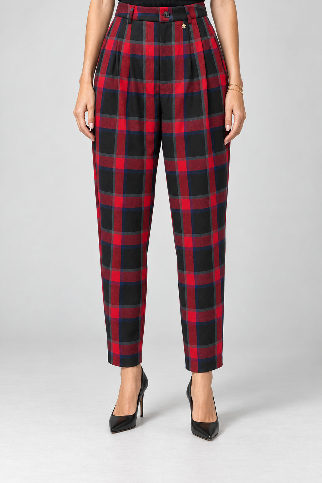 Souvenir Pantaloni Donna tartan doppia pences
