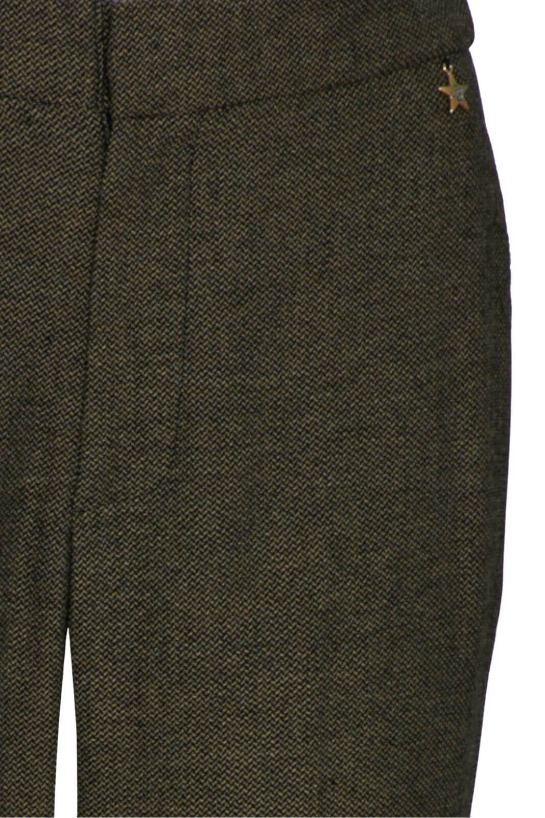 Pantaloni donna flare in fantasia sale e pepe dettaglio