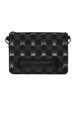 Sprayground Pochette Gray Peeking Check Crossover Clutch
