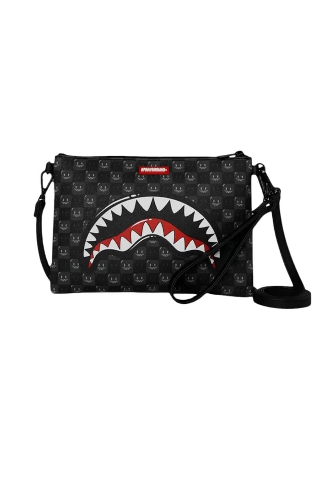 Sprayground Pochette Shark Black Check