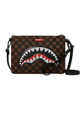 Sprayground Pochette Shark Brown Check