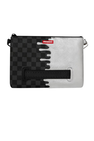 Sprayground Pochette Silver Side Drip Crossover Clutch