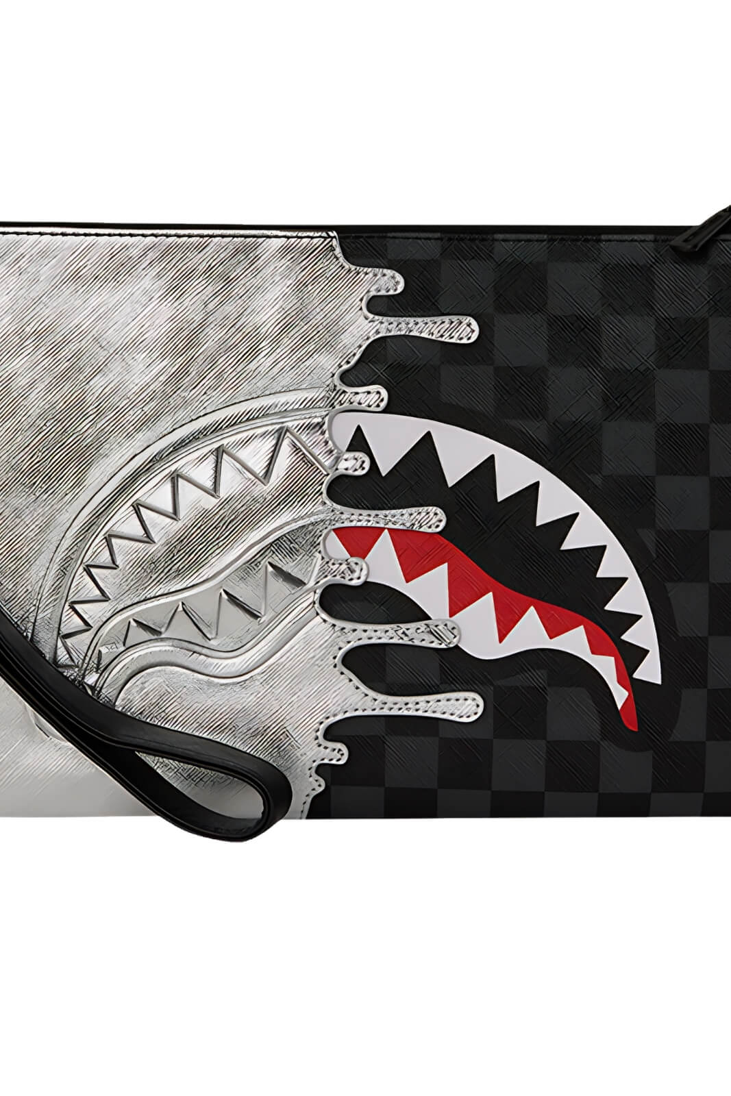 Sprayground Pochette Silver Side Drip Crossover Clutch
