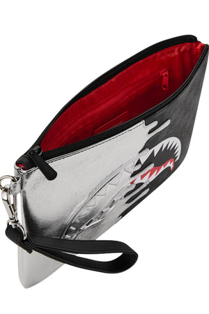 Sprayground Pochette Silver Side Drip Crossover Clutch