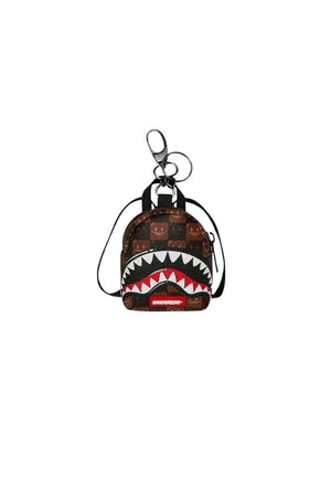 Sprayground Portachiavi Bubble Brown Check Keychain