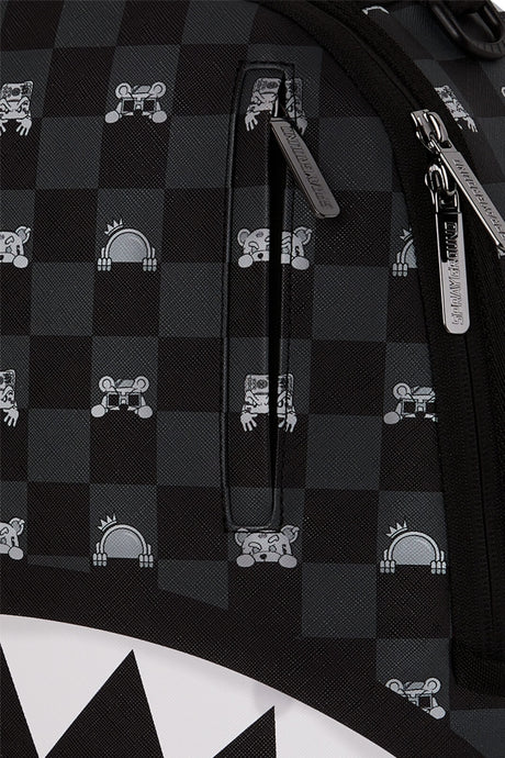 Sprayground Zaino Gray Peeking Check Backpack